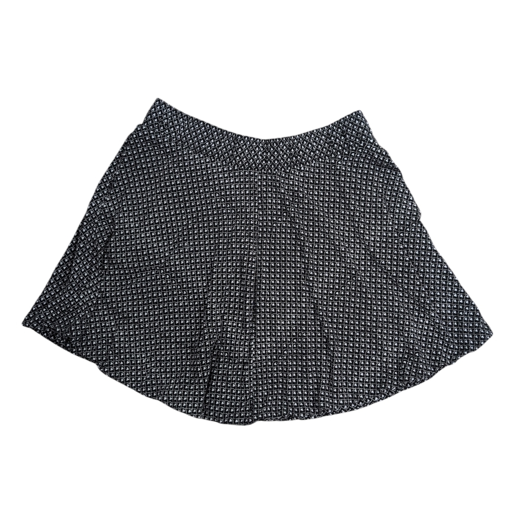 Ann Taylor Loft Skirt, Full A Line, With Pockets, Patterned, Elastic Waist Sz S